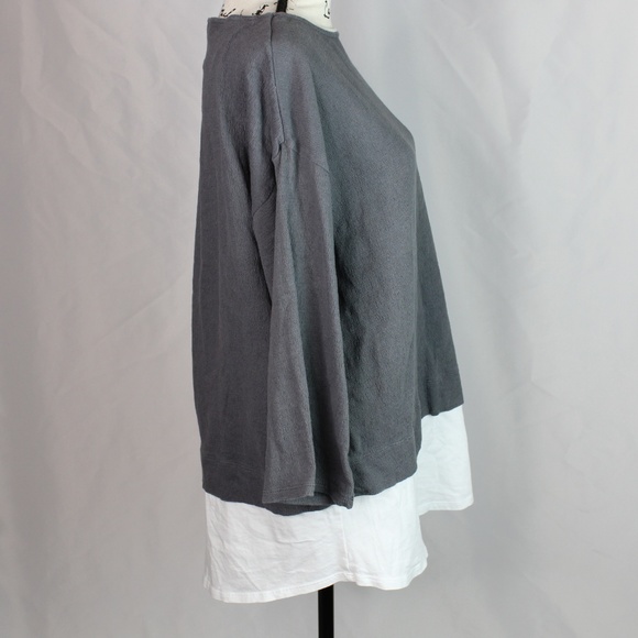 Pure Jill Gray Womens Medium Tunic Lagenlook - Picture 3 of 6